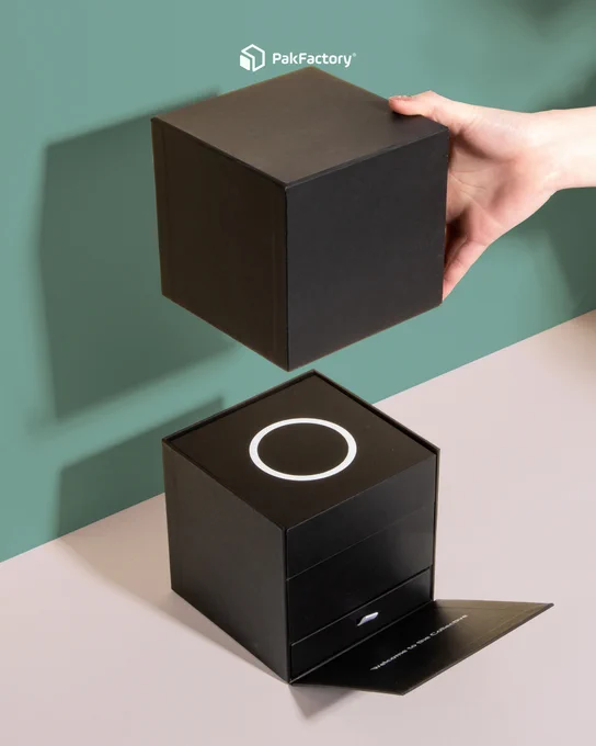 Custom luxury rigid boxes designed for jewelry and watch