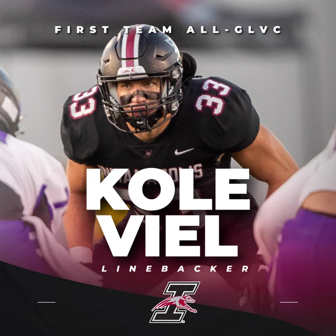 First Team All-GLVC Linebacker Kole Viel