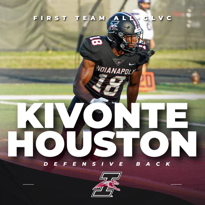 First Team All-GLVC Defensive Back Kivonte Houston