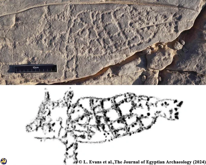 Discovery of goat-fish petroglyph unveils Egyptian understanding of zodiac symbols

Researchers have identified a unique petroglyph in Egypt’s el-Hosh region that likely represents the zodiac sign Capricornus, a hybrid creature with the forequarters of a goat and the hindquarters of a fish. This discovery, led by Dr. Linda Evans of Macquarie University, Australia, and her colleagues, has been documented in the Journal of Egyptian Archaeology. It represents the first known instance of a zodiac symbol in Egyptian rock art.

Capricornus originates in Mesopotamia, where it symbolized the Sumerian god Enki (and later, the Akkadian Ea), both associated with water and wisdom. By the late third millennium BCE, this imagery evolved into the recognizable goat-fish hybrid depicted on Mesopotamian seals. The zodiac, as a system of celestial symbols influencing human affairs, spread from Mesopotamia to Greece in the 5th century BCE and eventually reached Egypt through Greek and Roman influences