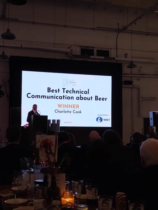 Best technical communication about beer award presentation. 