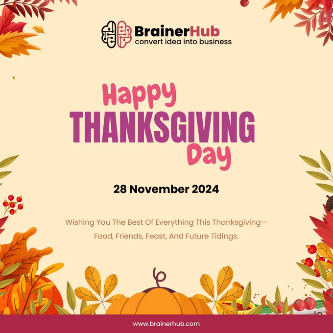 Happy Thanksgiving Day - BrainerHub Solutions