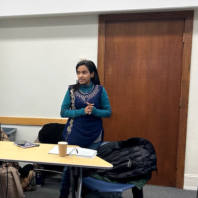 Sara Nur discussing her ethnography documentary film