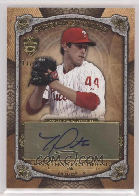 2013 Topps Supreme - Supreme Stylings Autographs - Sepia #SS-JPE 
Jonathan Pettibone #/35
