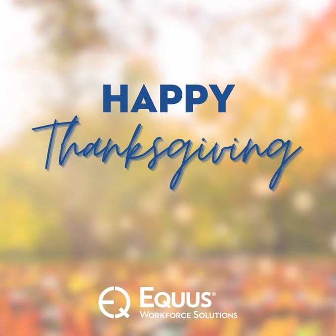 text "happy thanksgiving" layered on top of blurry background