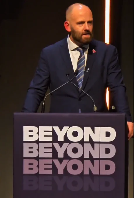 Mayor Dennett speaking at Beyond Conference