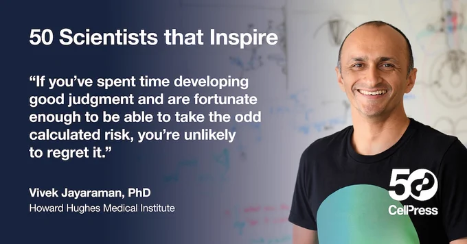Quote from Dr. Vivek Jayaraman: "If you’ve spent time developing good judgment and are fortunate enough to be able to take the odd calculated risk, you’re unlikely to regret it."