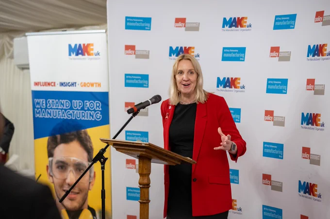 Antonia Bance MP delivers her speech. 