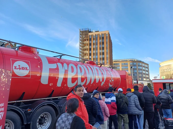 Lidl's giant Freeway cola truck
