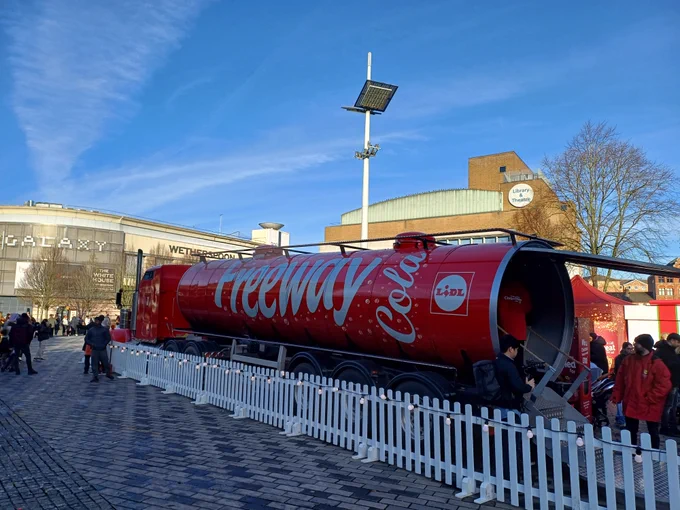 Lidl's giant Freeway cola truck