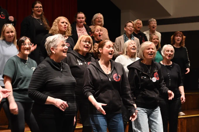 Female choir singing