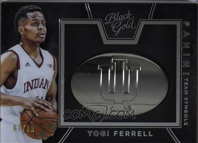 2016-17 Panini Black Gold Collegiate - Team Symbols - White Gold #15 
Yogi Ferrell #/99