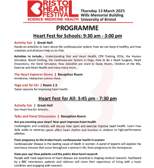 The programme with details of timings and events during the day