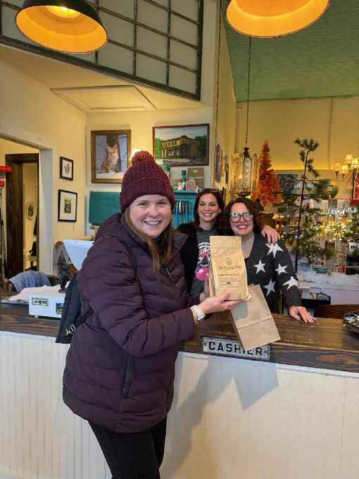 DOA Secretary Kathy Blumenfeld with the owners of The Regal Find in Middleton, Wisconsin.