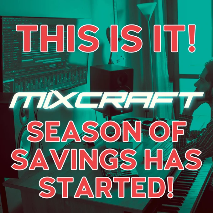 Right now, Mixcraft offers the lowest prices for both new customers and loyal users. Whether you’re starting your music journey or looking to upgrade to Mixcraft 10.5, this is the perfect opportunity! New users can get started for just $49, and upgrades are available for only $19. 
#daw #mixcraft #mixcraft10 #musician #musicproducer  #blackfriday #musicmakers #mixstudio #mixing #mixandmastering #mixandmaster #mastering #music #studiolife #musicstudio #composer