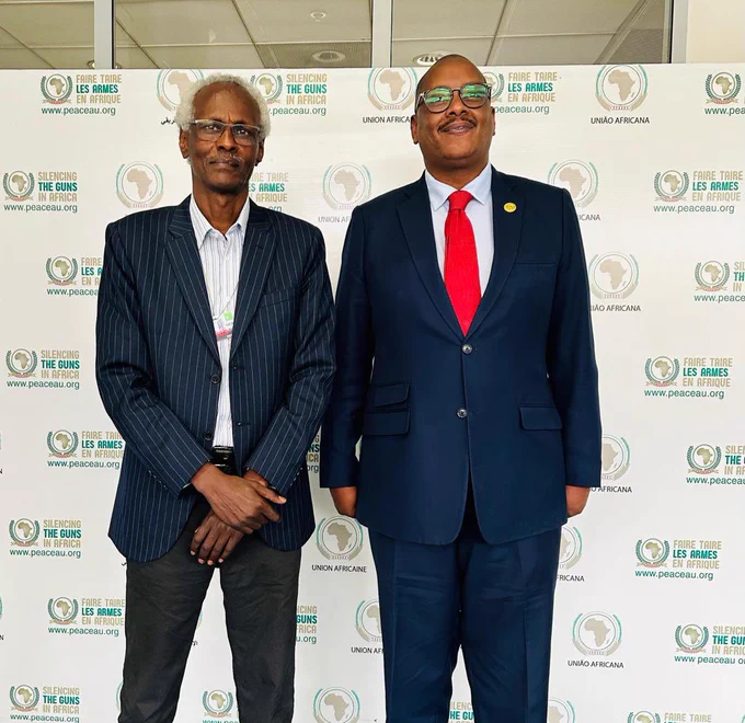 Yasir Mohamed and H.E. Amb Frederic Gateretse-Ngoga, Senior Advisor for International Partnerships under the Political Affairs, Peace, and Security Commission