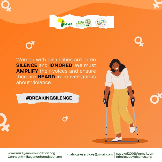 Women with disabilities are often silenced and ignored. We must amplify their voices and ensure they are heard in conversations about violence