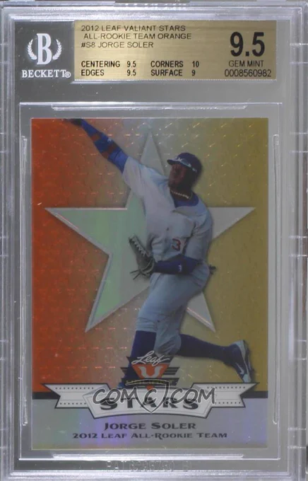 2012 Leaf Valiant Stars All-Rookie Team - [Base] - Orange #S-8 
Jorge Soler [BGS 9.5 GEM MINT] #/50