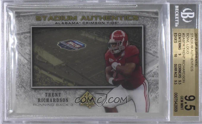 2012 SP Authentic - Stadium Authentics - Bowl Logo #SAB-TR 
Trent Richardson [BGS 9.5 GEM MINT]