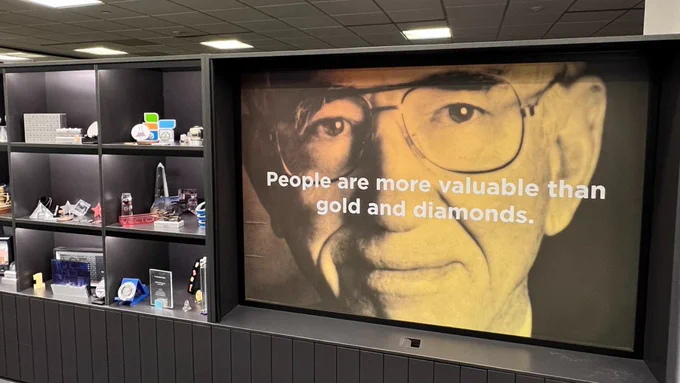 Quote from O.C. Tanner: "People are more valuable than gold and diamonds."