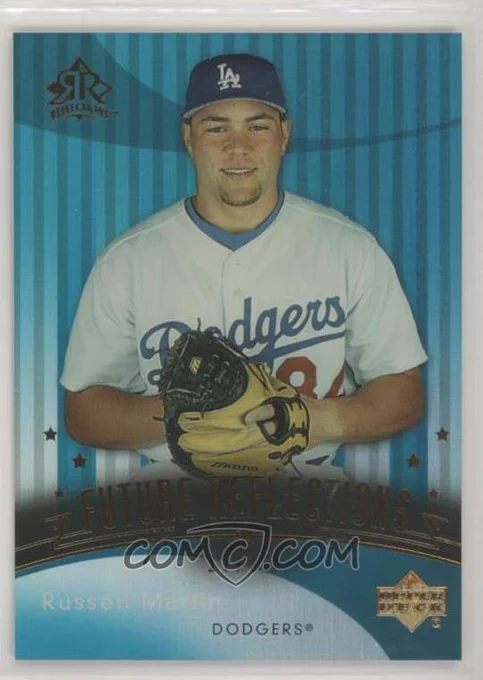 2005 Upper Deck Reflections - [Base] - Turquoise #271 
Future Reflections - Russell Martin [EX to NM] #/50