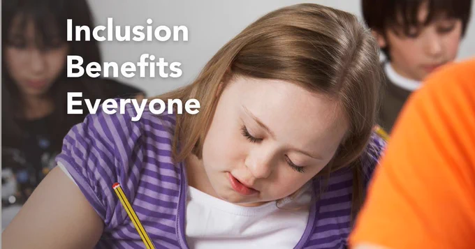 Student with Down syndrome in a classroom