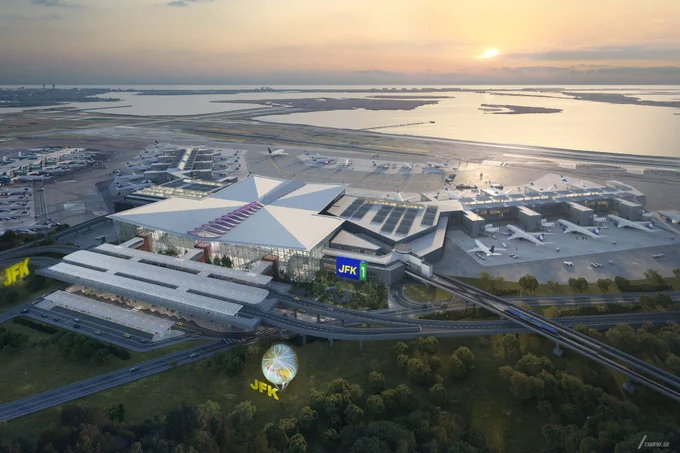 Rendering of what the new Terminal One at JFK will look like upon completion of construction