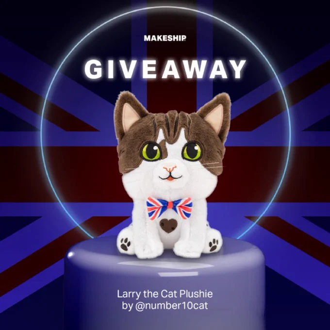 Adorable Larry the Cat plushie