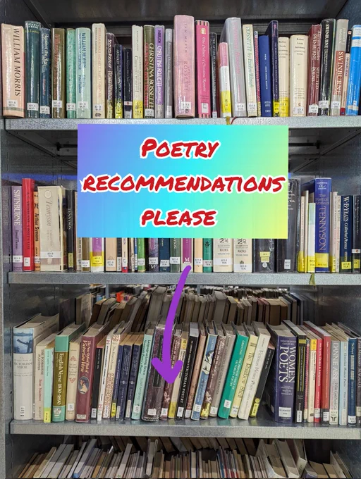Poetry recommendations please. Photo of poetry books in Birmingham Library.