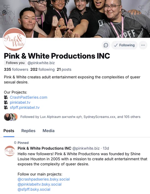 A profile screenshot