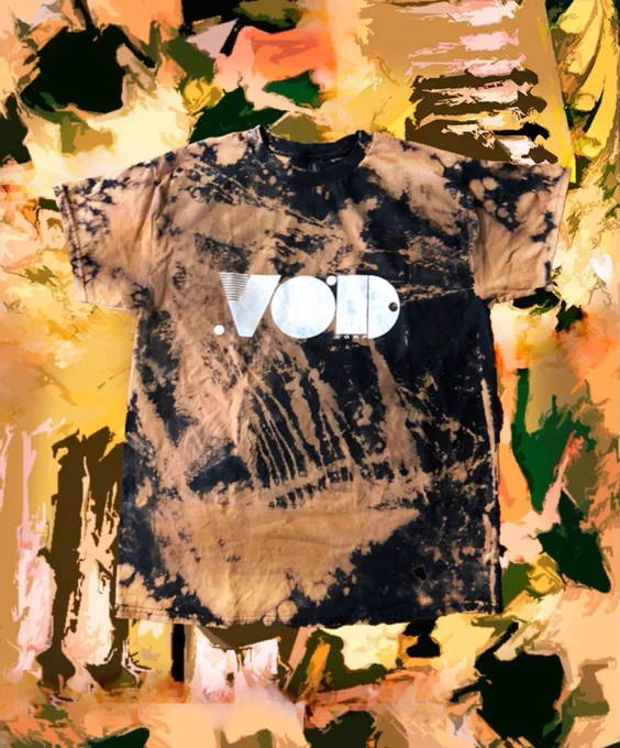 An example of the unique acid washed VOID CORPORATION shirts, pictured on a beautiful background created by Powerhouse Arena's own bookseller Nika Voron. Each shirt was personally crafted by Archway editors Chris Molnar and Naomi Falk, at great cost to their lungs and eyes. The chemical conflagration was extreme and yet they persevered, crafting unique designs that resemble the milky way, lava, and other pleasingly primordial visions. You won't know exactly what design you'll get, but that's part of the fun here. The one you get is YOURS, is destined for you, and we will choose it based on an extensive research pack based on the payment information you provide us. In essence, then, the shirt you buy to promote and support Blake Butler's fantastic VOID CORPORATION has been specifically crafted and selected for YOU by Chris and Naomi and thus should not be worn by anyone else. Any aftermarket shirts appearing after ours sell out will thereby be cursed - be forewarned.