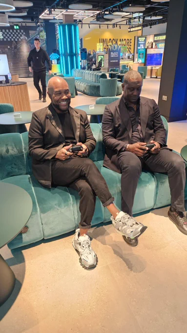Emile Heskey and my colleague Dean give the Gaming Zone a go.