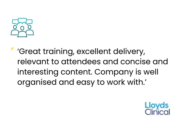 graphic showing the quote from Lloyds. conflict resolution training. 