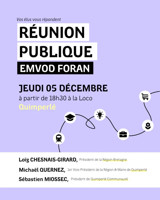 Réunion publique à Quimperlé le 5 décembre à 18h30 à La Loco