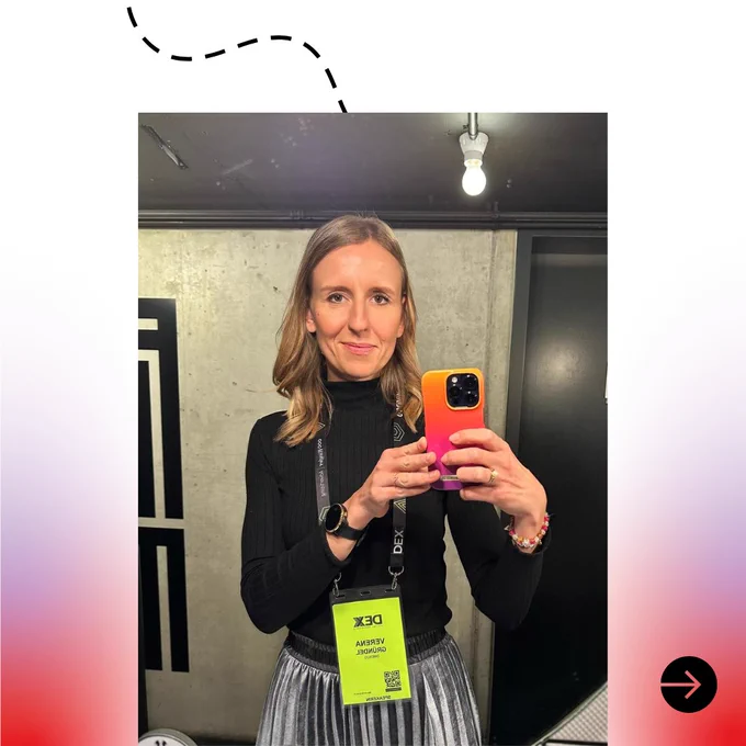 a woman taking a selfie