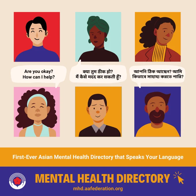 First-Ever Asian Mental Health Directory that Speaks Your Language
Mental Health Directory
mhd.aafederation.org