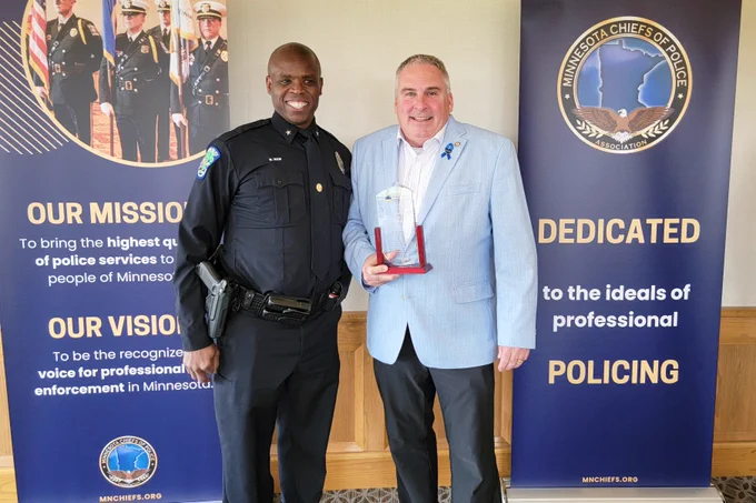 Chief Roger New and Representative Jeff Witte