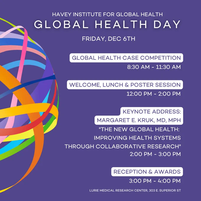 Global Health Day schedule of events
