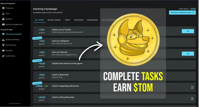 All participants can join, complete tasks and get rewarded!