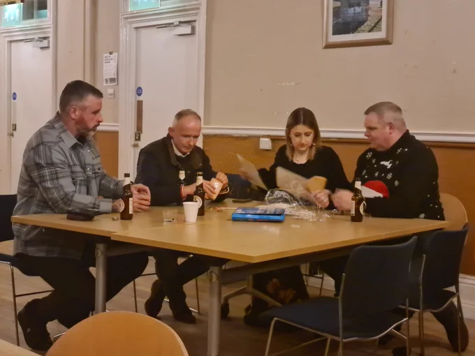 Before deployment for Christmas Dinner in the city we had a gingerbread house building command task to crack. There was a winning team right here. CSgt Ross, Sgt James, CSO Abi and Sgt David. Outstanding effort. 🥳👏