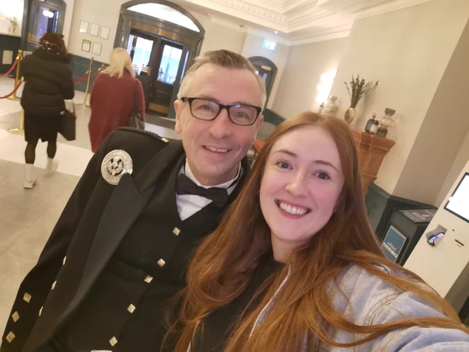 Órfhlaith and me at the Cranstoun conference 2023 in the Brighton Hilton Hotel. The conference that out Cranstoun on the international stage with speakers like Kassandra Frederique, Zoe Dodd, Aamer Anwar. Kojo Koram, Carl Hart, Paul Sweeney and of course Órfhlaith herself to name a few. 