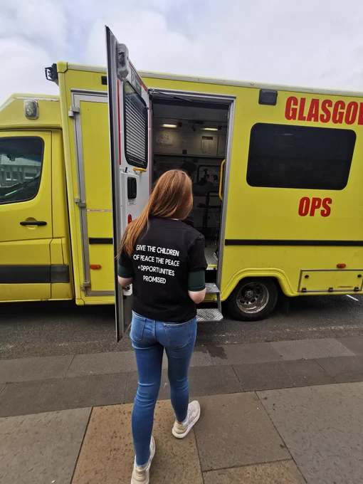 Órfhlaith showing her dedication to the cause coming from Northern Ireland to Edinburgh to support an event I put on for international overdose awareness day. 
