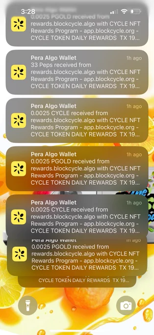 Rewards from BlockCycle labs Dapp