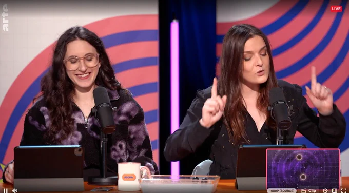 capture d'écran de l'émission avec Alexandra Delbot et Marie Treibert en plateau
