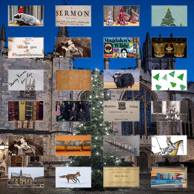Advent calendar with all twenty-four ‘windows’ open. 