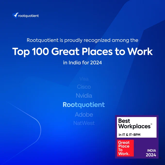 Rootquotient: Recognized Among the Top 100 @Great Places to Work in India for 2024