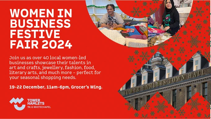 Women in Business Festive Fair 2024
Join us as over 40 local women-led businesses showcase their talents in art and crafts, jewellery, fashion, food, literary arts, and much more – perfect for your seasonal shopping needs.
