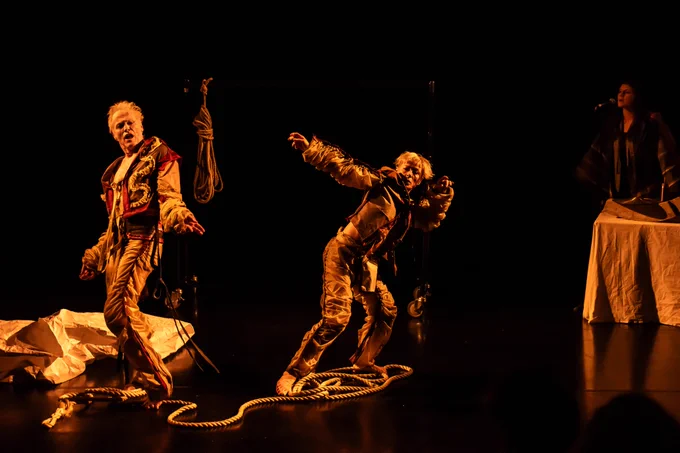 Suzi Cunningham and Alex Rigg in Dance Base’s Autumn Scratch Night 2024. Image credit Sally Jubb