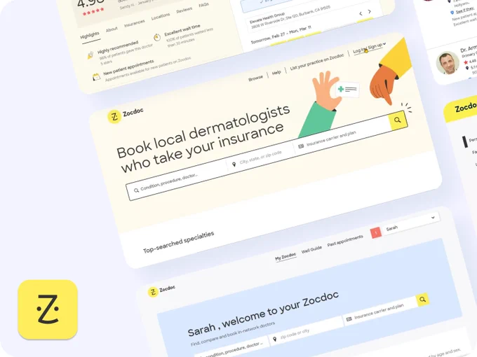 Zocdoc (Desktop) User Flows