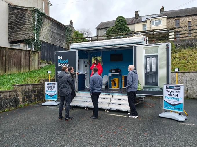 Visitors at the new BeFloodReady FloodPod